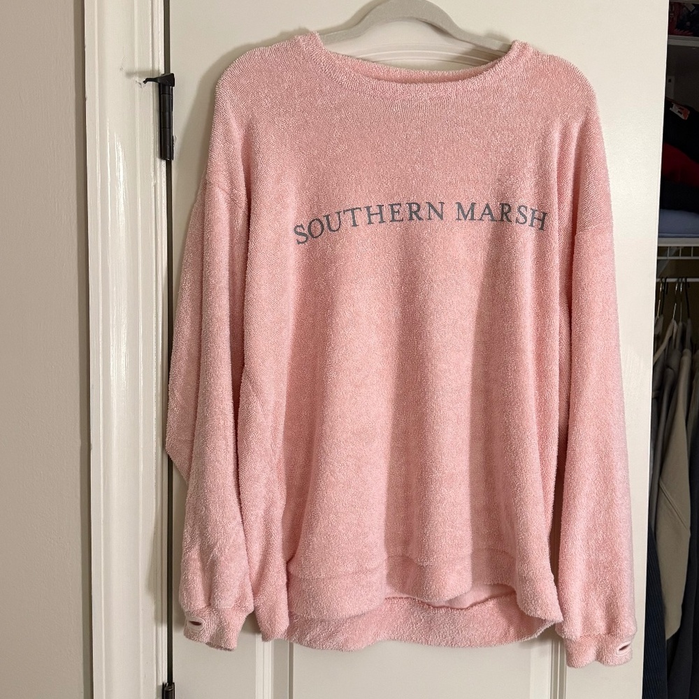 Southern Marsh Sunday Morning Sweater - Southern Marsh Pink oversized Sweatshirt